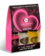 Mini trio boîte cadeau rose (Menthe classique/Citron/Pomme grenade)