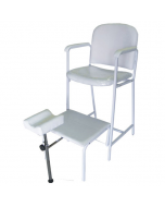 Chaise de pédicure blanche (L 23po x L 42po x H 49po)