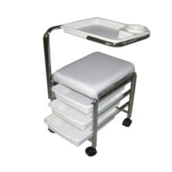 Pedicure Trolley with 3 drawers WHITE ( L16