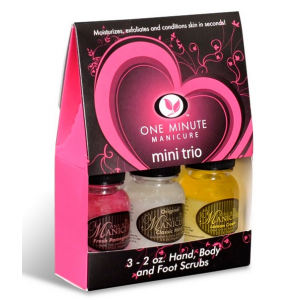 Mini trio boîte cadeau rose (Menthe classique/Citron/Pomme grenade)