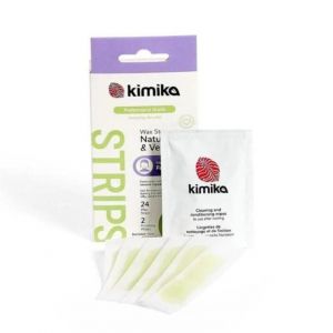 KIMIKA Wax Strips Cire végétalienne naturelle - Pour le visage (24pc/boîte) UNITÉ