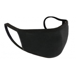 Face Mask Black Washable Fabric with Filter Pocket