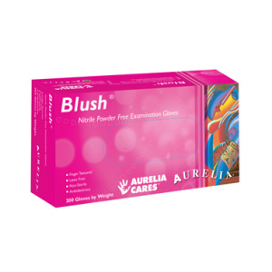 Pink Gloves Blush 78886 Nitrile Pf Textured 200 Box P/Sml