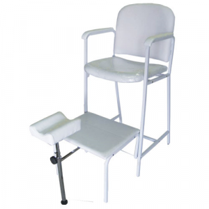 Chaise de pédicure blanche (L 23po x L 42po x H 49po)