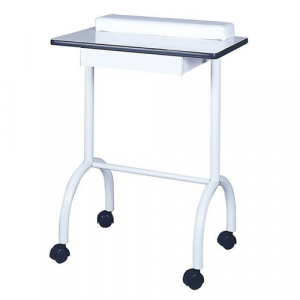 Manicure Table with Drawer Foldable WHITE