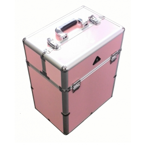 Cosmetic Case Double Stack Roll Wheels Show Special PINK 14.2''x9.8''x18''