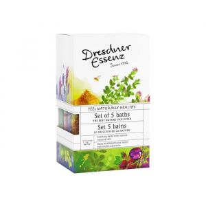 Dresdner Essenz Ensemble de 5 sels de bain aux herbes naturellement saines