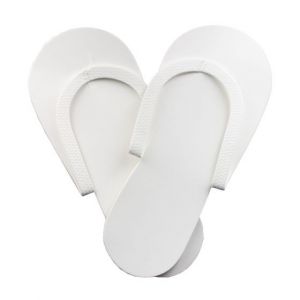 Pedi Slipper Foam (White/Blanc)/Pantoufles pour Pedicure