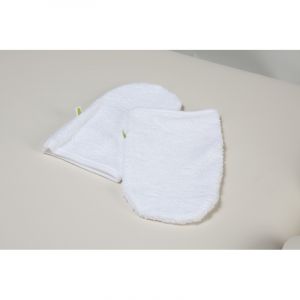 facial mitts (white short x 2)