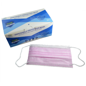 PINK  Earloop Disposable Face Mask 